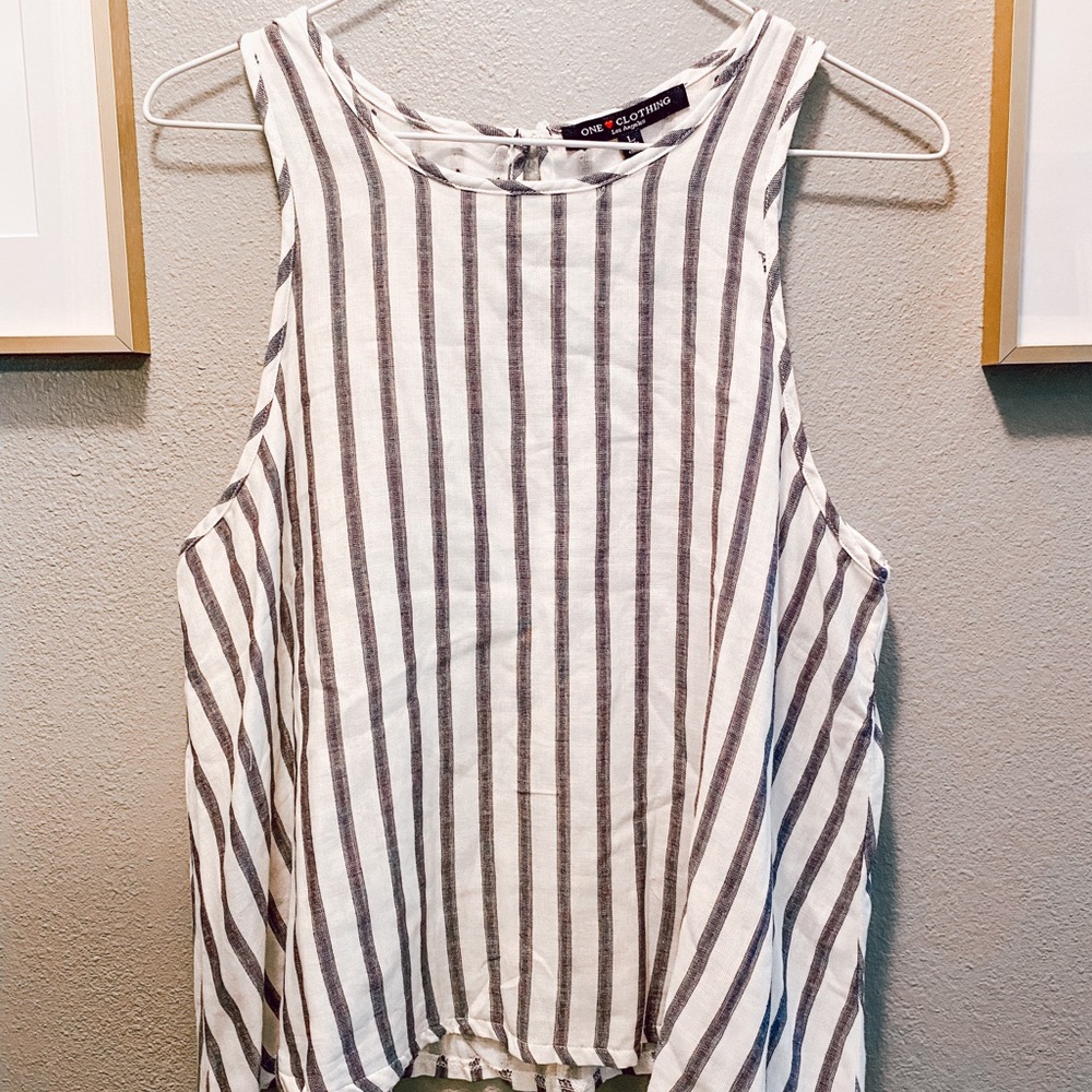 Navy and white striped summer tank top!